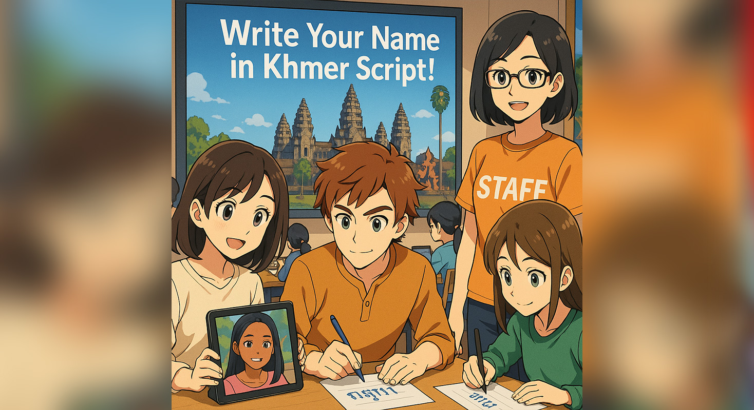 自分の名前をクメール文字で書いてみよう!(カンボジア王国)